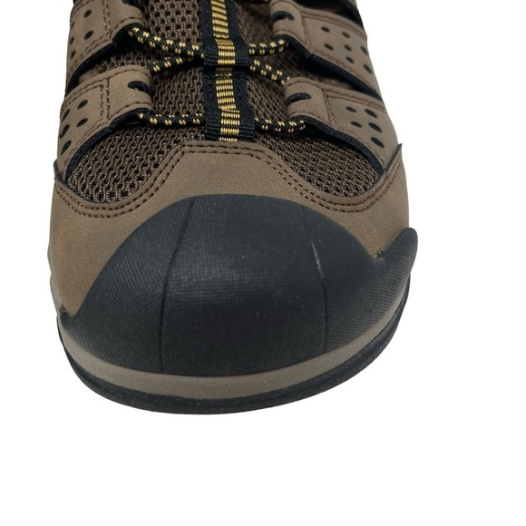 Skechers Men’s Size 12 Brown Leather Closed Toe Fisherman Bungee Sandals New main image 10